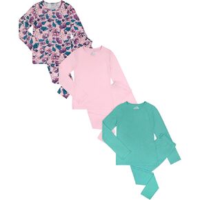 مجموعة طبقات أساسية للفتيات مكونة من 6 قطع للأطفال | مجموعة ملابس داخلية حرارية خفيفة الوزن للأطفال الصغار ماصة للرطوبة in Kuwait