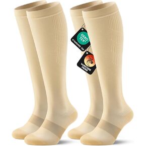 جوارب ضغط من PULIOU للنساء والرجال، الدورة الدموية المتدرجة 20-30 مم زئبق، للممرضات، الطيران، السفر، الألعاب الرياضية، الجري، ركوب الدراجات in Kuwait