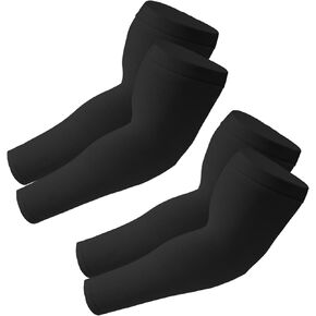 SHEVERCH 2 Pairs Plus Size Arm Sleeves Sun UV Protection Sports Cooling Compression Oversized Sleeves for Men Women in Kuwait