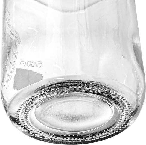Yopay 6 Pack Media Storage Bottles 500ml, Reusable Glass Bottle with GL45 Screw Cap, Round Leakproof Scientific Glass Container for Labs, Classrooms or Home Use in Saudi Arabia