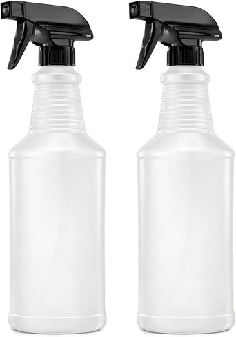 Bar5F Chemical-Resistant Spray Bottle – BPA-Free, Durable, Adjustable Nozzle for Cleaning, Gardening, Hydrogen Peroxide, Rubbing Alcohol, Leak-Proof, Multipurpose (Black (2-Pack) 24-Ounce) in Saudi Arabia