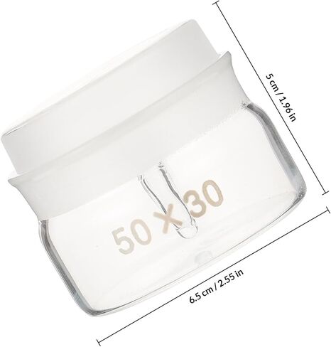 2 قطعة زجاجات وزن العينات الزجاجية منخفضة الشكل 50 × 30 مللي متر مع أغطية أداة زجاجية مختبرية لتجارب الكيمياء والوزن الدقيق in Kuwait