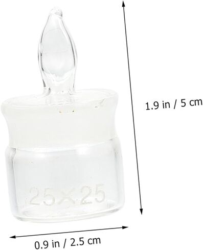 DECHOUS 5Pcs Glass Weighing Holder with Lids Laboratory Weighing Bottles for Experiments Compact Reliable Glass Weighing Jar Tool for Professional Personal Use in Kuwait