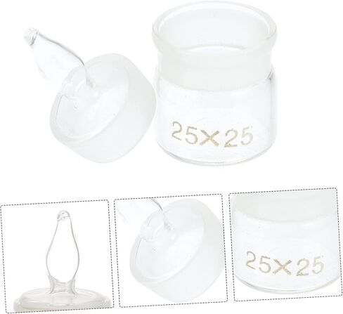 DECHOUS 5Pcs Glass Weighing Holder with Lids Laboratory Weighing Bottles for Experiments Compact Reliable Glass Weighing Jar Tool for Professional Personal Use in Kuwait