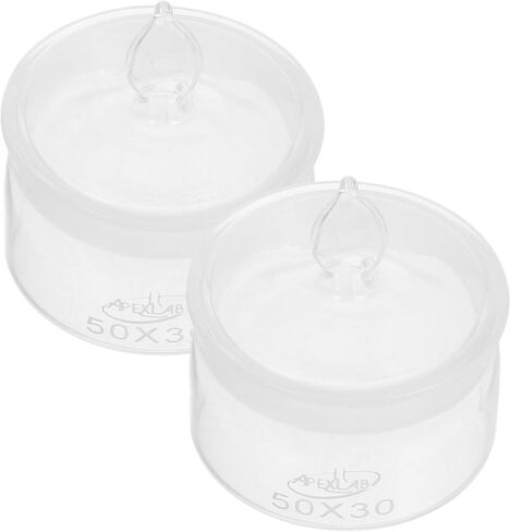 GARVALON Weighing Bottle Holder 2pcs Glass Weighing Jar for Labs Experiment Bottles in Kuwait