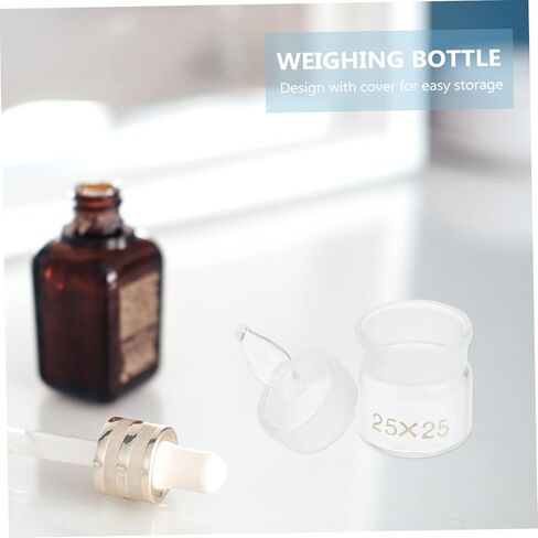 5pcs Weighing bottle Glass Weighing Jar Tool Laboratory Holder glass sample bottle flask glass gravity Experiment Sampling Simple Pycnometer in Saudi Arabia