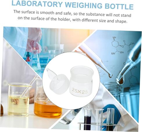 5pcs Weighing bottle Glass Weighing Jar Tool Laboratory Holder glass sample bottle flask glass gravity Experiment Sampling Simple Pycnometer in Saudi Arabia
