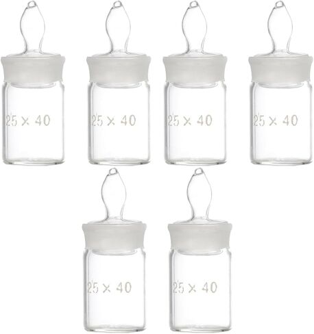 6pcs Low Flat Form Weighing Bottle Weighing Bottle for Laboratory Use Accurate Measurement Tool for Specific and Non-leaking Design in Saudi Arabia