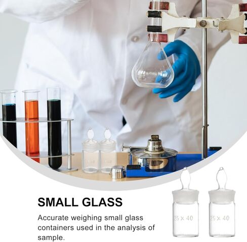 6pcs Low Flat Form Weighing Bottle Weighing Bottle for Laboratory Use Accurate Measurement Tool for Specific and Non-leaking Design in Saudi Arabia