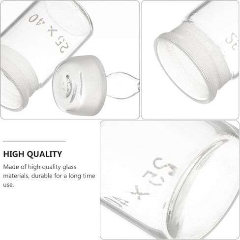 6pcs Low Flat Form Weighing Bottle Weighing Bottle for Laboratory Use Accurate Measurement Tool for Specific and Non-leaking Design in Saudi Arabia