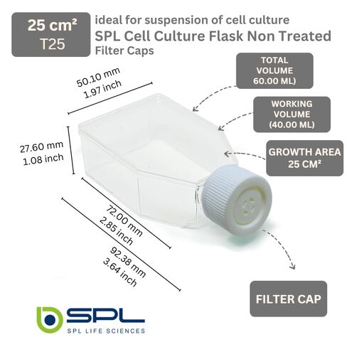 SPL Cell Culture Flask 25 cm2 (T25) Filter Cap, Non-Treated, Sterile, 200/Case in Saudi Arabia