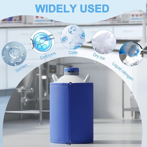 حاوية نيتروجين سائل سعة 20 لتر، خزان LN2 من سبائك الألومنيوم مع 3 علب وحقيبة حمل لحفظ السائل المنوي في صناعة التجميل in Kuwait