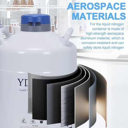 حاوية نيتروجين سائل سعة 20 لتر، خزان LN2 من سبائك الألومنيوم مع 3 علب وحقيبة حمل لحفظ السائل المنوي في صناعة التجميل in Kuwait