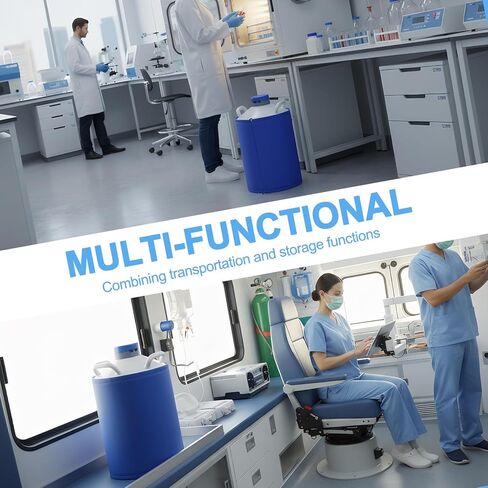 حاوية نيتروجين سائل سعة 20 لتر، خزان LN2 من سبائك الألومنيوم مع 3 علب وحقيبة حمل لحفظ السائل المنوي في صناعة التجميل in Kuwait