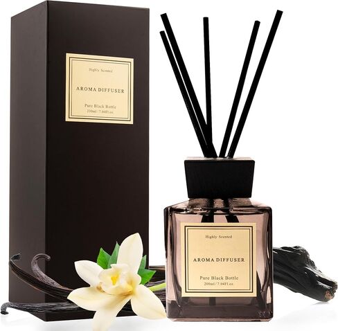 Oud & Bergamot Reed Diffuser Long-Lasting Fragrance Air Freshener Diffuser Hotel Collection Diffuser Oil 7.04 oz - Green in Kuwait