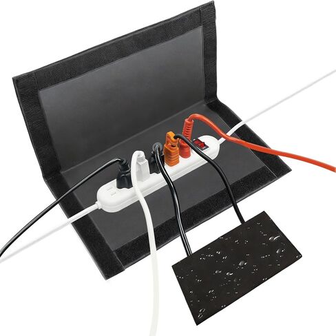 (Not Plastic) 3Pack Outdoor Extension Cord Safety Cover,10x5 Inch,600D Canvas Oxford Cloth Waterproof Electrical Outlet Cover, with Velcro Closed,Weatherproof Plug Cable Connectors Protector in Kuwait