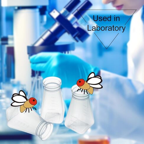 Biologix Drosophila Bottles, Drosophila Stock Bottles, Polypropylene(PP), Bulk Packaging, Square Bottom, 177 ml, Case of 200 in Kuwait