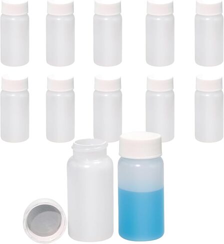 20ml HDPE Scintillation Vial, Liquid Scintillation Counting Vials, 22-400 White Screw Cap, Polypropylene caps and Silver Aluminum Foil Liner(Pack of 10) in Saudi Arabia