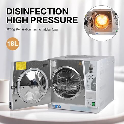 Class B Lab Pre-Vacuum Autoclave Steam Sterilizer Drying Function with Built-in Printer 18L/23L (18L) in Saudi Arabia