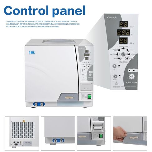 Class B Lab Pre-Vacuum Autoclave Steam Sterilizer Drying Function with Built-in Printer 18L/23L (18L) in Saudi Arabia