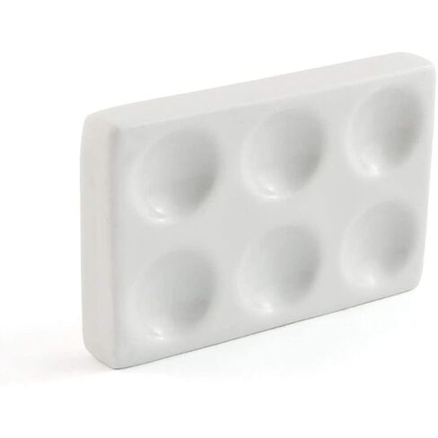 White Porcelain Laboratory Spotting Plate, 6 Wells Chemical Experiment Testing and Storage Microplate in Saudi Arabia
