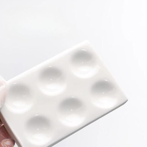 White Porcelain Laboratory Spotting Plate, 6 Wells Chemical Experiment Testing and Storage Microplate in Saudi Arabia