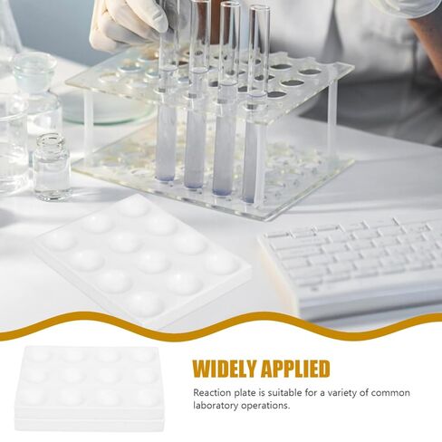 Angoily Ceramic Reaction Plate 12-Well Porcelain Spot Plate for Laboratory Chemical Experiments Scientific Testing 4.52X3.54X0.47 Inch in Saudi Arabia