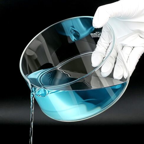 QWORK Borosilicate Glass Crystallizing Dish - 1000 ml Capacity, for Harsh Chemicals, Heat Resistant, Laboratory and Household Use in Saudi Arabia