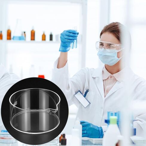 QWORK Borosilicate Glass Crystallizing Dish - 1000 ml Capacity, for Harsh Chemicals, Heat Resistant, Laboratory and Household Use in Saudi Arabia
