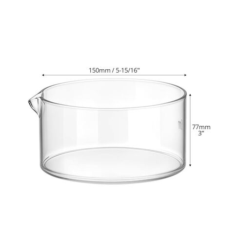 QWORK Borosilicate Glass Crystallizing Dish - 1000 ml Capacity, for Harsh Chemicals, Heat Resistant, Laboratory and Household Use in Saudi Arabia