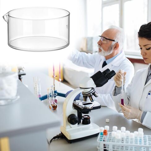 QWORK Borosilicate Glass Crystallizing Dish - 1000 ml Capacity, for Harsh Chemicals, Heat Resistant, Laboratory and Household Use in Saudi Arabia