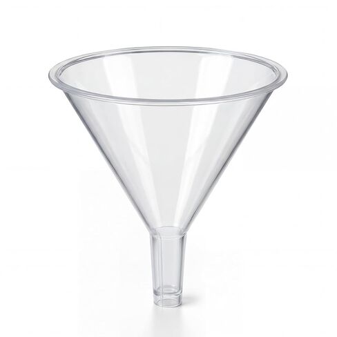 قمع بلاستيكي، قمع مسحوق بولي بروبيلين 120 مم للتوزيع المختبري واليومي والتصفية والتعبئة، قطعة واحدة in Kuwait