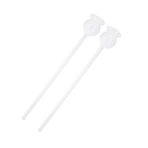 2pcs Glass Laboratory Long Neck Funnel for Chemical Experiments, Scientific Glass Funnel with Safety Design for School Science and Carbon Dioxide Preparation in Kuwait