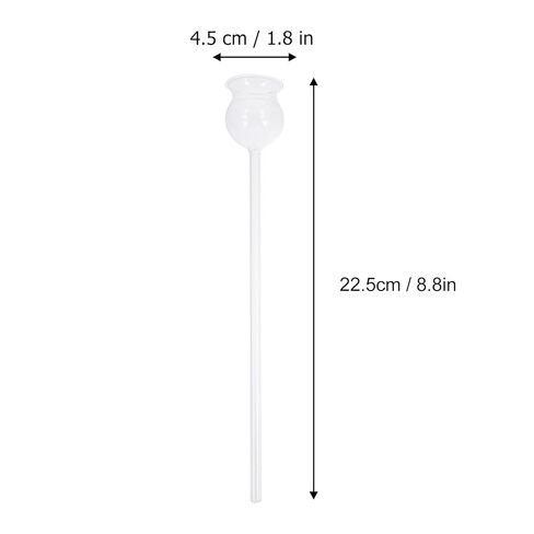 2pcs Glass Laboratory Long Neck Funnel for Chemical Experiments, Scientific Glass Funnel with Safety Design for School Science and Carbon Dioxide Preparation in Kuwait