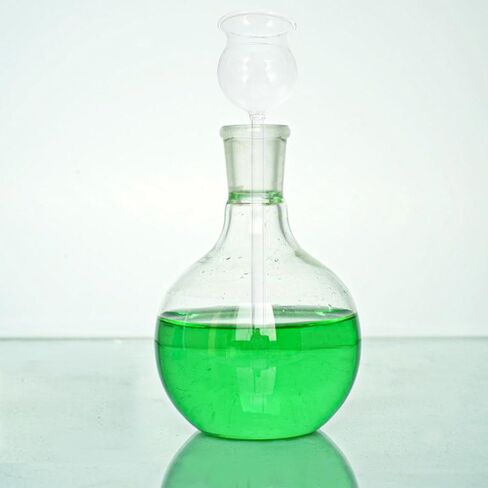 2pcs Glass Laboratory Long Neck Funnel for Chemical Experiments, Scientific Glass Funnel with Safety Design for School Science and Carbon Dioxide Preparation in Kuwait