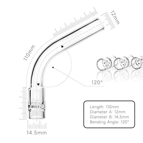 2 Pcs Glass Tube Stem (110mm Curved) Steam Chemistry Air Drying Tube for Standard Laboratory Setups in Saudi Arabia