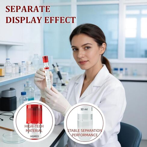 50PCS Vaccum Pressure PRP Tubes 10ML Plastic Solution A & Gel Tubes for Lab Centrifuge Use in Kuwait