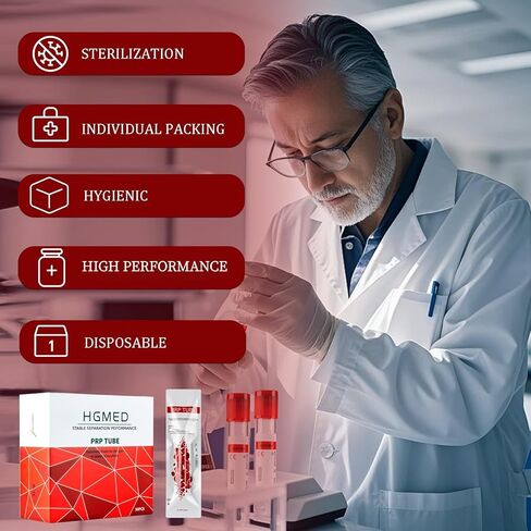 50PCS Vaccum Pressure PRP Tubes 10ML Plastic Solution A & Gel Tubes for Lab Centrifuge Use in Kuwait