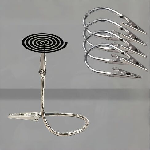 Double-Headed Alligator Clamps 4Pc Flexible Gooseneck Aluminum Alloy for Office Home Lab, Holds Cables Tapes Mosquito Nets, 4Pcs in Saudi Arabia
