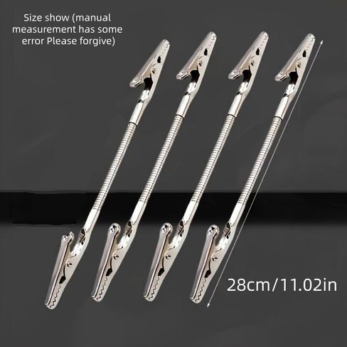 Double-Headed Alligator Clamps 4Pc Flexible Gooseneck Aluminum Alloy for Office Home Lab, Holds Cables Tapes Mosquito Nets, 4Pcs in Saudi Arabia