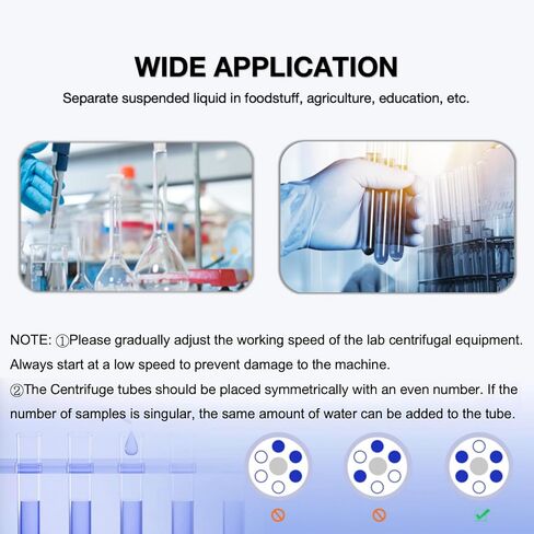 Centrifuge Machine, Lab Benchtop Centrifuges, 50W Desktop Electric Lab Laboratory Centrifugal Equipment w/Timer and Speed Control, 4000RPM Low Speed, 6x10ml Capacity in Kuwait