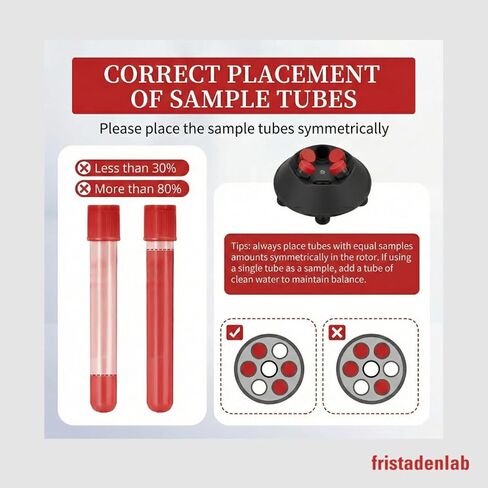 Fristaden Lab PRP Benchtop Centrifuge – Up to 8 Tubes - 500-4000 RPM, Brushless Motor with Timer & LCD Display in Kuwait