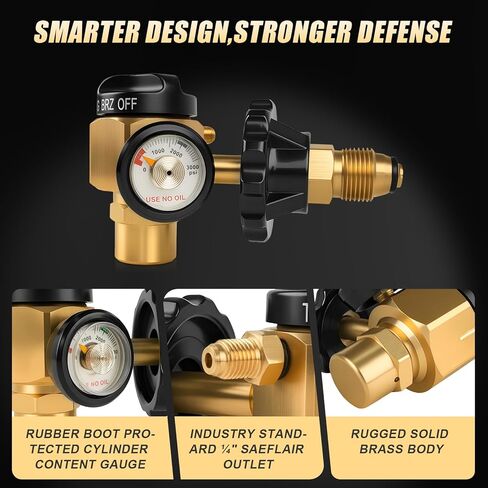 Siasky VN-500 Nitrogen Regulator - 4 Working Modes (TST/PRG/BRZ/OFF) - 0-500PSI Pressure Adjustment for Precision Nitrogen Purge in Kuwait