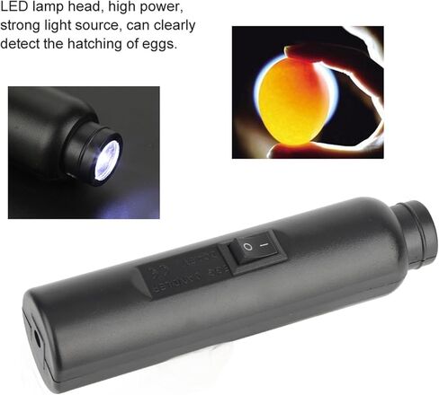 Bright Cool LED Light Egg Candler Tester High Cool LED Light Candling Lamp for Monitoring Eggs Development with 2 Soft Rubber (TypeA) in Saudi Arabia