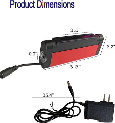 ضوء الأشعة فوق البنفسجية، 254 نانومتر و365 نانومتر، مصباح يدوي طويل الموجة للأشعة فوق البنفسجية للصخور المعدنية، تحليل TLC، التحقق من ختم الأوراق النقدية، مصباح محمول مزدوج الطول، يعمل بالتيار المتردد أو البطارية in Kuwait