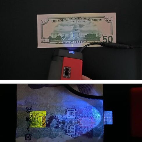 ضوء الأشعة فوق البنفسجية، 254 نانومتر و365 نانومتر، مصباح يدوي طويل الموجة للأشعة فوق البنفسجية للصخور المعدنية، تحليل TLC، التحقق من ختم الأوراق النقدية، مصباح محمول مزدوج الطول، يعمل بالتيار المتردد أو البطارية in Kuwait