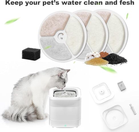 10 عبوات من المرشحات البديلة المتوافقة مع Solo 2/Solo SE وE versweet 2S/3/3 Pro، فلتر قطن ثلاثي الطبقات مع الكربون المنشط وراتنج التبادل الأيوني وإسفنجة المضخة، عالي الكفاءة in Kuwait