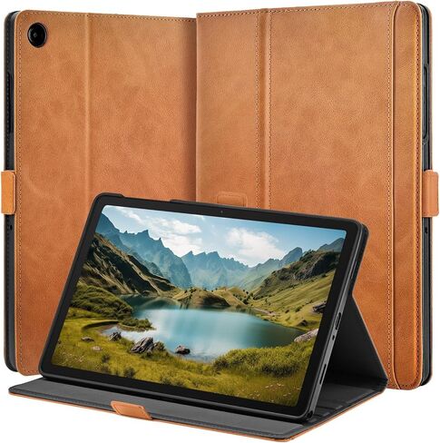 حالة مصنوعة يدويًا لـ Samsung Galaxy Tab A9 Plus/A9+ 5G Tablet 11 بوصة 2023 SM-X210/SM-X216/SM-X218U مع جيب ، زوايا متعددة ، إغلاق مغناطيسي ، غطاء من الجلد النباتي ، النوم التلقائي/الاستيقاظ ، الأسود ، الأسود in Kuwait