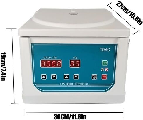 Desktop Centrifuge 4000RPM, Electric Mini Lab Centrifuge for Plasma & Blood Samples, Compact Microcentrifuge for Home and Laboratory Use, High-Speed Centrifuge Machine in Kuwait