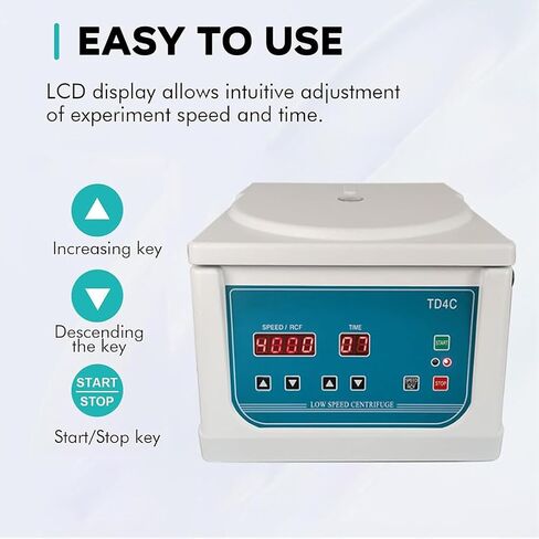 Desktop Centrifuge 4000RPM, Electric Mini Lab Centrifuge for Plasma & Blood Samples, Compact Microcentrifuge for Home and Laboratory Use, High-Speed Centrifuge Machine in Kuwait